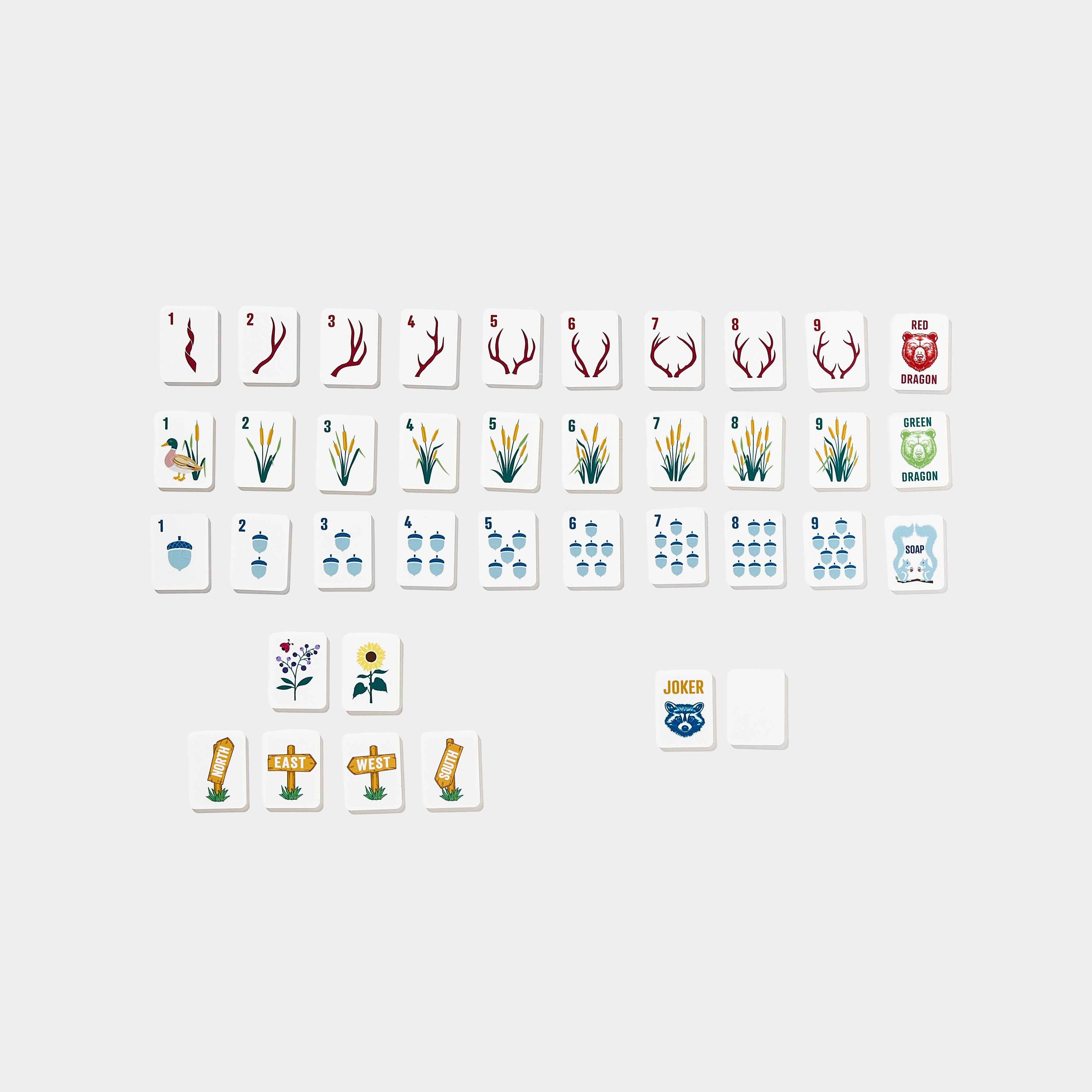 Kids' Mahjong Set: Woodlands Edition - Mini Mahjer