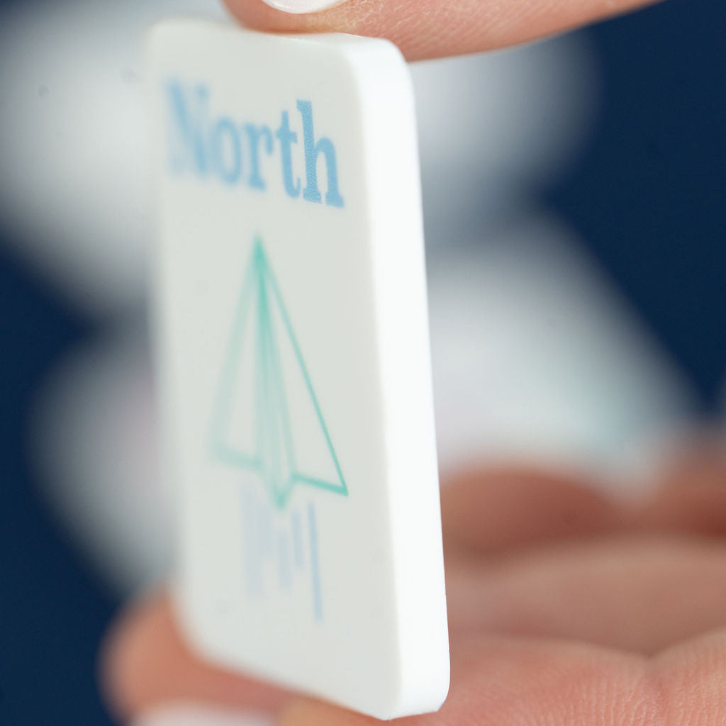 Close-Up of Mini Mahjer OG Edition North Wind Mahjong tile